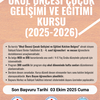 Okul Öncesi Çocuk Gelişimi ve Eğitimi Kursu 2025-2026
